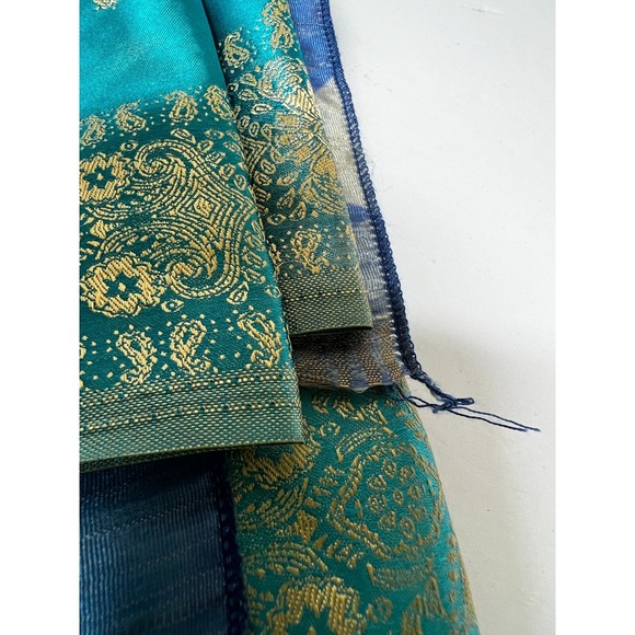 Blue Purple Sari Saree Indian Ethnic Party Bollywood Dress Poshak-e-kas L (READ) - Picture 7 of 11